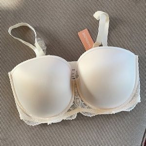 THIRDLOVE NEW Classic Lace Strapless Bra 38F